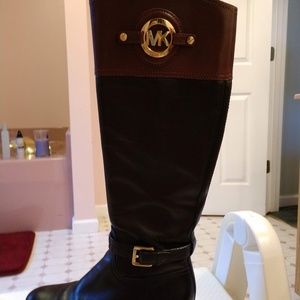 Michael Kors black leather boot
